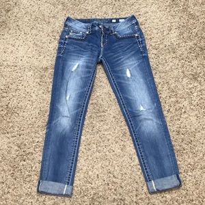 Miss Me size 27 cuffed skinny jean